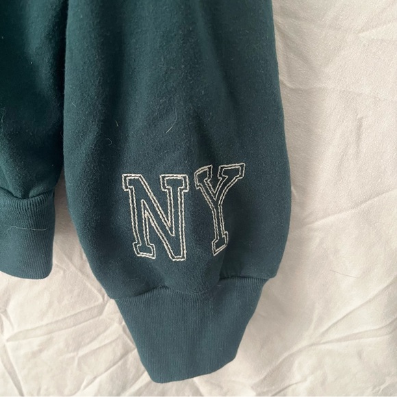 Preppy New York soho athletics Green Half-Zip Sweater - Picture 6 of 10